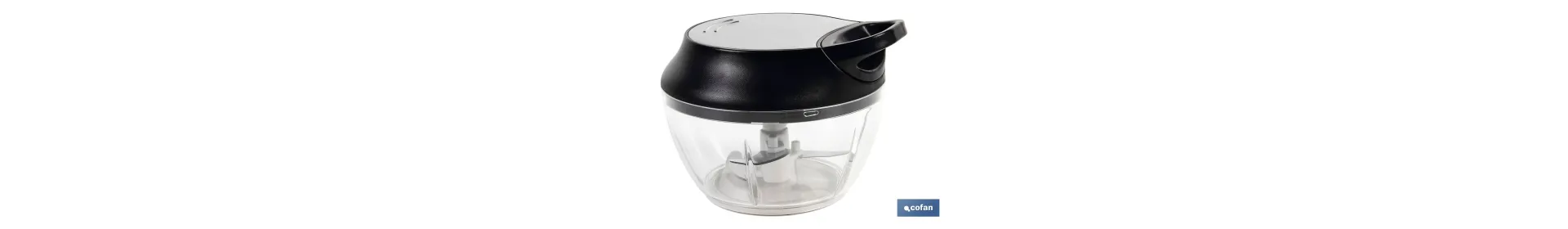 Picadora Manual de alimentos | Incluye Tapa y Accesorio Batidor | Capacidad 500 ml