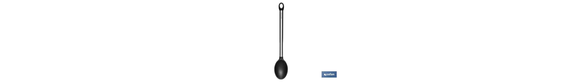 Cuchara de Cocina Modelo Neige | Fabricada en Silicona con Mango inox | Medida 34 cm | Resistente hasta 220 °C