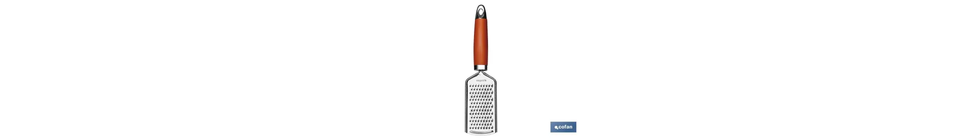 Rallador manual Doble cara Modelo Sena | Fabricado en Acero Inox con Mango ABS | Color Rojo | Medida 24 cm