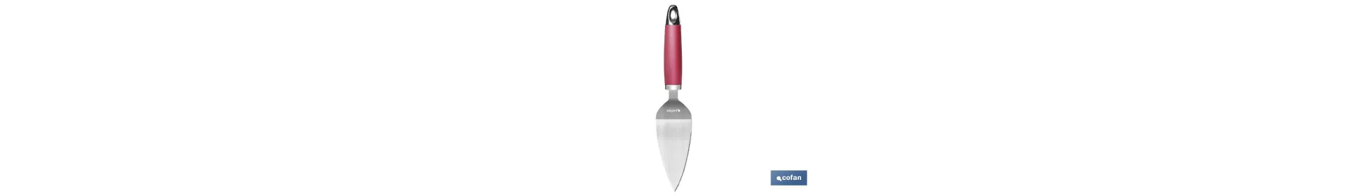 Paleta para Tartas Modelo Sena | Fabricada en Acero Inox con Mango ABS | Color Rojo | Medida 27 cm