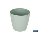 Maceta de polipropileno redonda en color verde agua | Especial para plantas y flores | Perfecta para colocar en exterior o en i