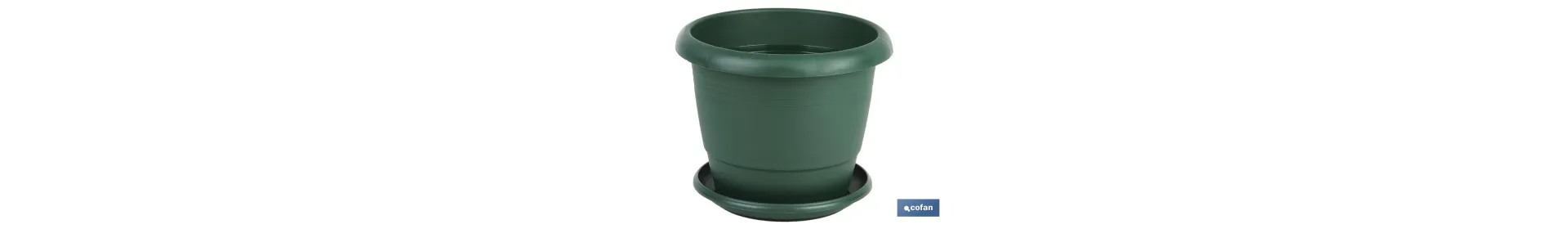 Maceta redonda con plato | Especial para platas y flores | Perfecta para colocar en exterior e interior