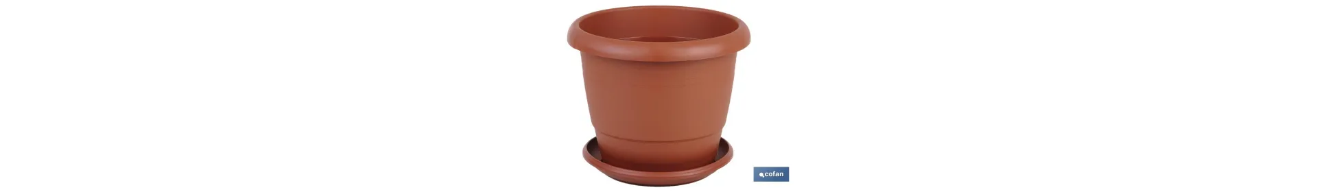 Maceta redonda con plato | Especial para platas y flores | Perfecta para colocar en exterior e interior