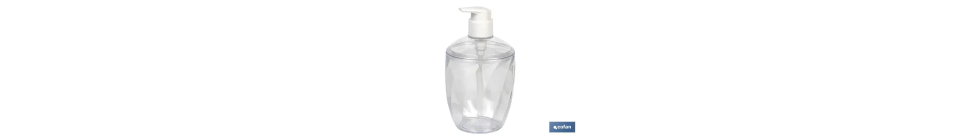Dosificador de Jabón Transparente | Dispensador de jabón líquido | Capacidad: 0.43 L | Fabricado en polipropileno