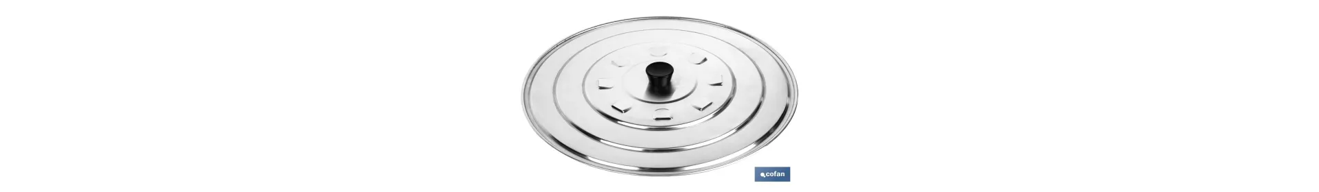 Tapa con desvaporizador en aluminio y pomo en ABS