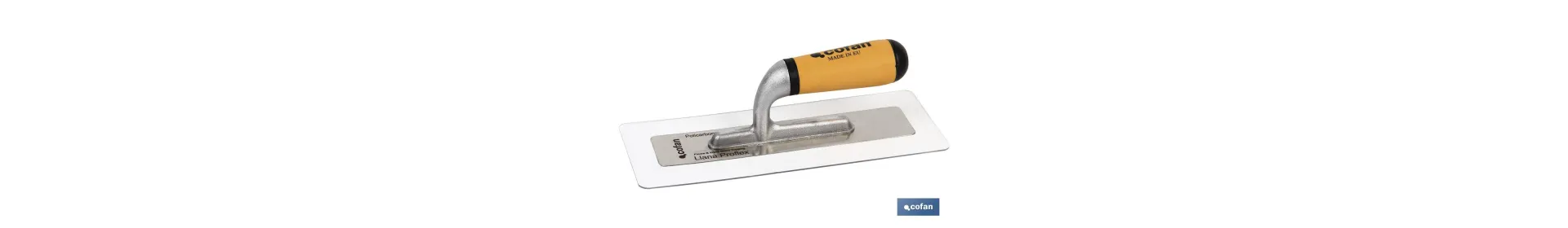 Llana proflex de policarbonato y acero inoxidable y aluminio | Mango bicomponente | Con medidas 280 X 115 X 1,5 mm