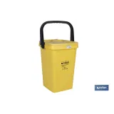 Contenedor de reciclaje amarillo | Cubo para residuos de plásticos y envases | Capacidad 25 litros