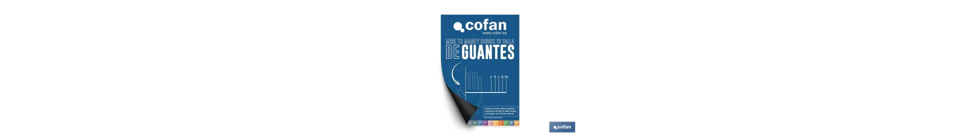 Cartel Imantado con medidor de tallas de guantes