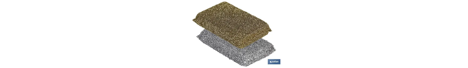 Pack de 2 multiesponjas en color oro y plata
