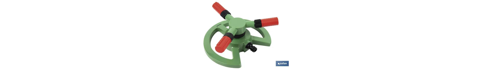 Aspersor rotacional de 3 brazos