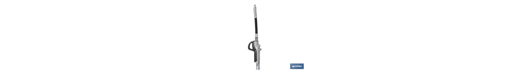 Pistola Lubricante Recta | Fabricada en Aluminio | Manguera Flexible | Boquilla Antigoteo Recta | Pistola de Gran Precisión