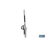 Pistola Lubricante Recta | Fabricada en Aluminio | Manguera Flexible | Boquilla Antigoteo Recta | Pistola de Gran Precisión