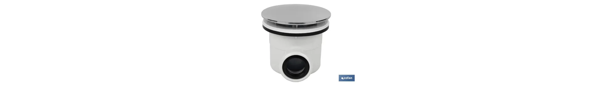 Válvula sifónica para plato de ducha | Diámetros de tapa: Ø90 o Ø115 mm | Salida de Ø40 mm | Junta Cónica Reductora de Ø32 mm