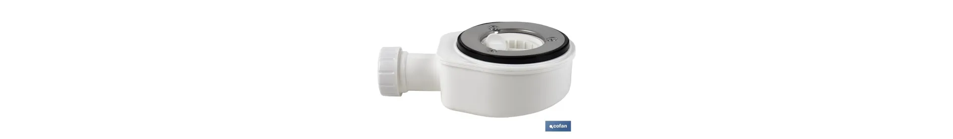 Válvula Sifónica Extraplana para Plato de Ducha |Salida de Ø40 mm | Junta cónica reductora de Ø32 mm | Sin Embellecedor