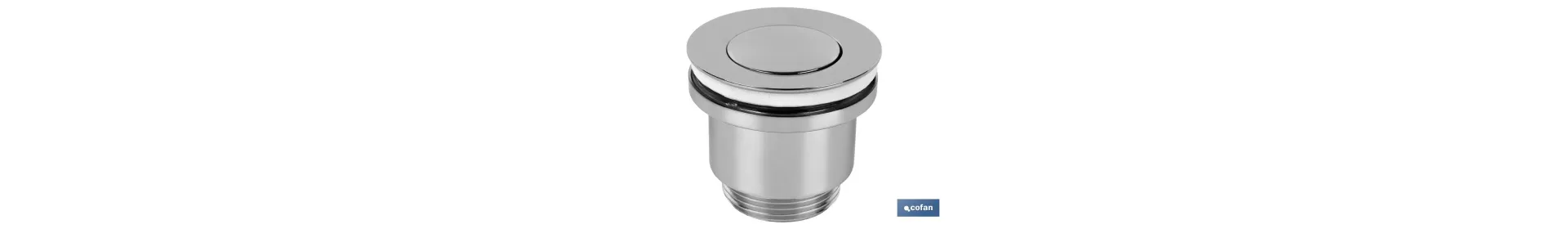 Válvula Click-Clack | Fabricada en Latón Cromado | Rosca 1 1/4 | Incluye Tapón Pequeño de Ø37 mm