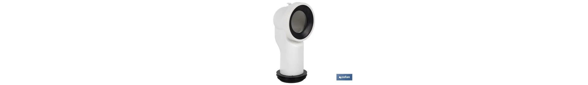 Manguito de Conexión | Manguito Acodado 90° para Inodoro | Incluye Goma Labiada Ø110 mm | Fabricado en Polipropileno