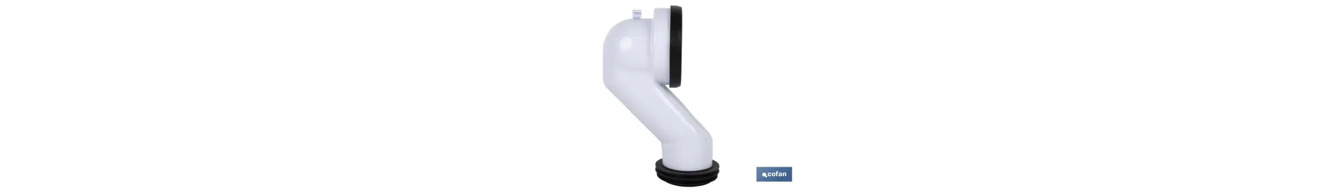 Manguito de Conexión | Manguito Acodado 45° para Inodoro | Incluye Goma Labiada Ø110 | Fabricado en Polipropileno