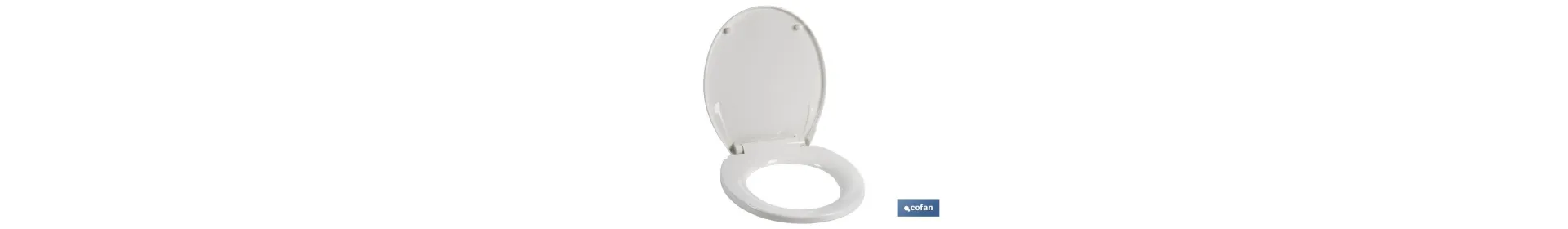 Tapa WC | Medidas 40.4 x 35.6 cm | Fabricada en Polipropileno Blanco