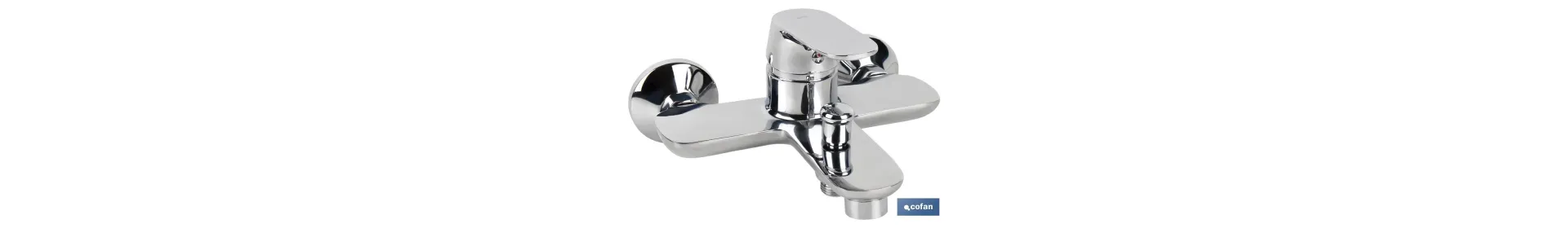 Grifo de Bañera Monomando | Medida 40 mm | Modelo Rift | Fabricado en Latón con Acabado en Cromado