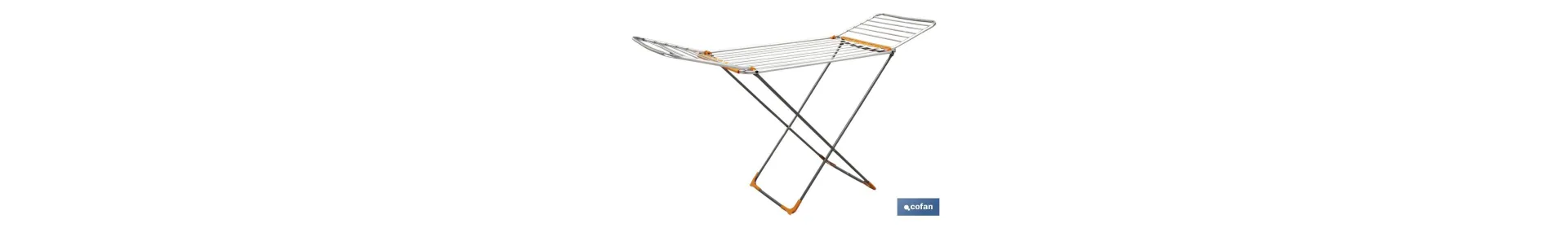 Tendedero de Suelo | Con Alas Plegables y Ruedas| Fabricado en Aluminio y Polipropileno