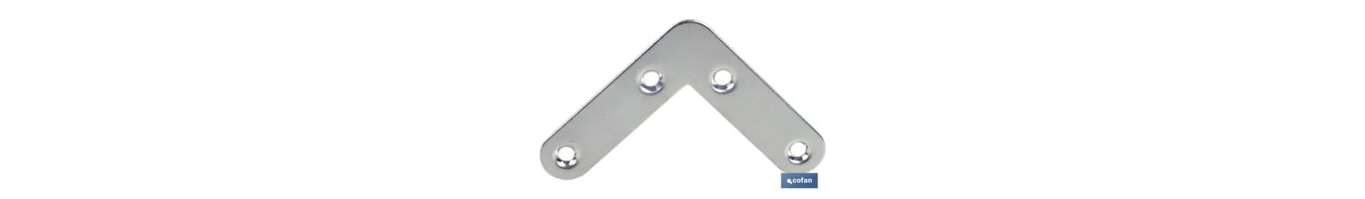 Escuadra Plana | Fabricada en acero zincado | Diferentes Medidas