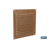 Rejilla de Ventilación | Fabricada en Aluminio Color Madera | Con o Sin Mosquitera