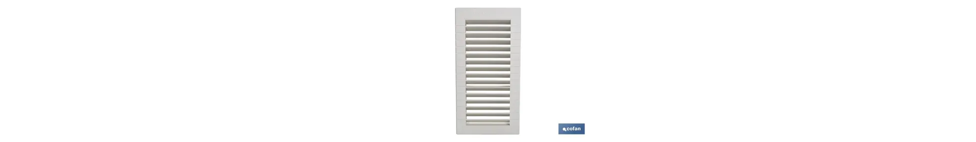 Rejilla de Ventilación para Empotrar | Fabricada en ABS | 13,3 x 26 cm