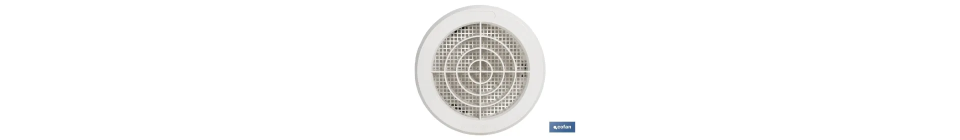 Rejilla de Ventilación para Empotrar a Tubo con Clip | Fabricada en ABS Blanco | Diferentes Diámetros