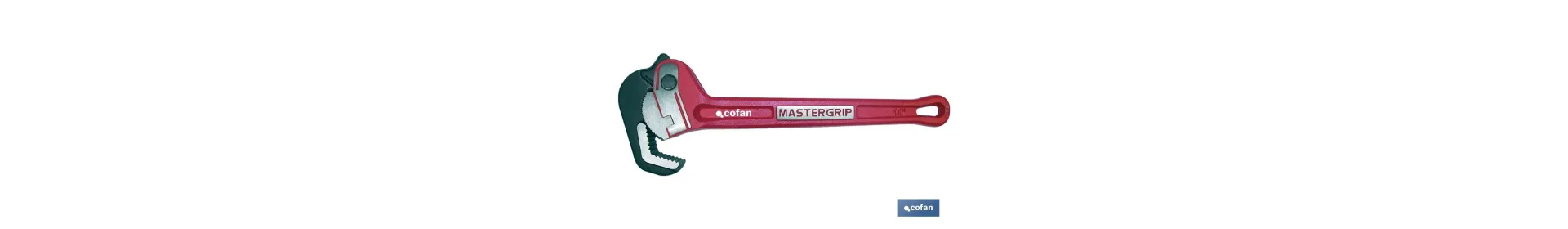 Llave para tubo mastergrip | Fabricada en acero forjado | Con diámetro apertura máximo de 1 1/2 y 2
