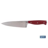 Cuchillo de Cocina con Forjado Francés | En Color Rojo | Diferentes Medidas