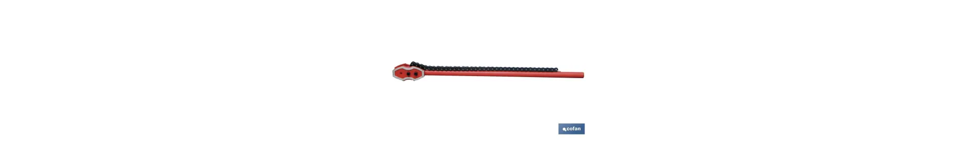 Llave de cadena reforzada reversible | Medidas apertura 6 |Longitud total 900 mm