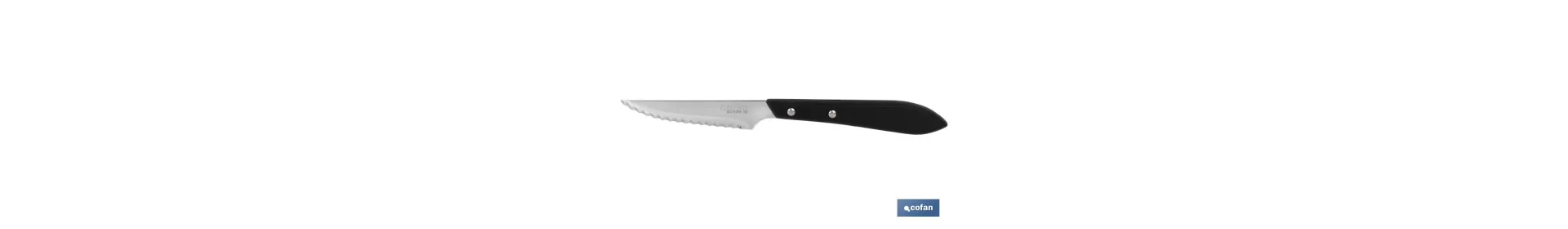 Pack de 3 Cuchillos | Hoja microdentada de 10 cm | En negro
