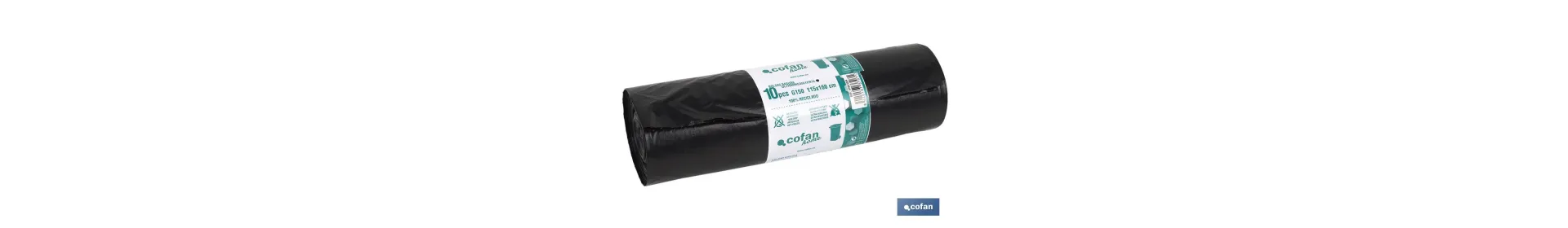 Bolsas de Basura Negras | Medida: 115 x 160 cm | 10 unidades con capacidad de 240 litros