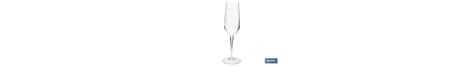 Pack de 6 copas de champagne Modelo Ágata | Capacidad: 23 cl | 100 % libres de plomo