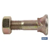 Tornillo de arado DIN 608 | Cuello cuadrado | Tuerca hexagonal DIN 934 incluida | Clase 8.8 | Disponible en diferentes medidas
