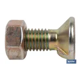 Tornillo de arado DIN 604 | Cuello cuadrado | Tuerca hexagonal DIN 934 incluida | Clase 8.8 | Disponible en diferentes medidas