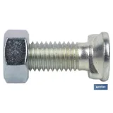 Tornillo de arado con dos prisioneros | Acabado zincado | Clase 8.8 | Disponible en diferentes medidas