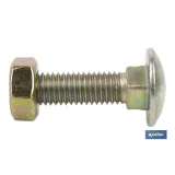 Tornillo de cabeza redonda | Adecuado para cosechadora | Tuerca hexagonal DIN 934 incluida | Clase 8.8 | Disponible en diferent