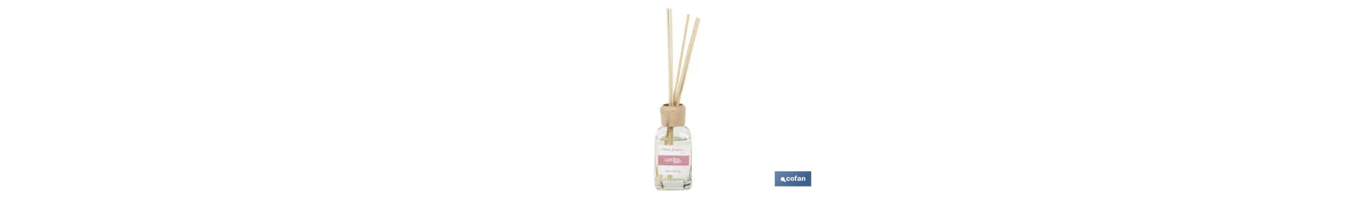 Ambientador de varillas | Aroma a jazmín | Difusor con varillas de ratán