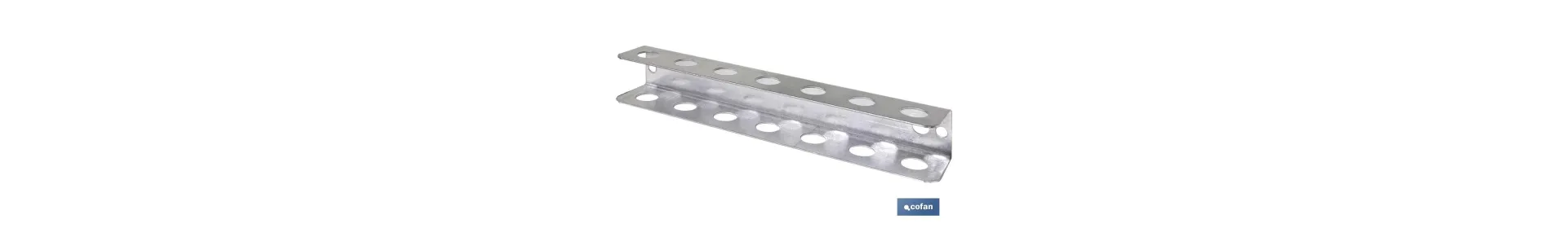 Soporte para destornilladores | Adecuado para panel de herramientas | Material: acero galvanizado | Longitud: 220 mm