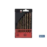 Estuche de 10 brocas HSS-Co | Adecuadas para acero inoxidable y metal duro | Varios diámetros