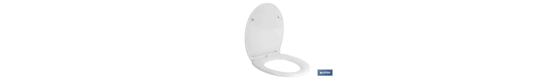 Tapa de WC | Con botón de liberación rápida | Forma oval | Material: polipropileno | Cierre lento y silencioso