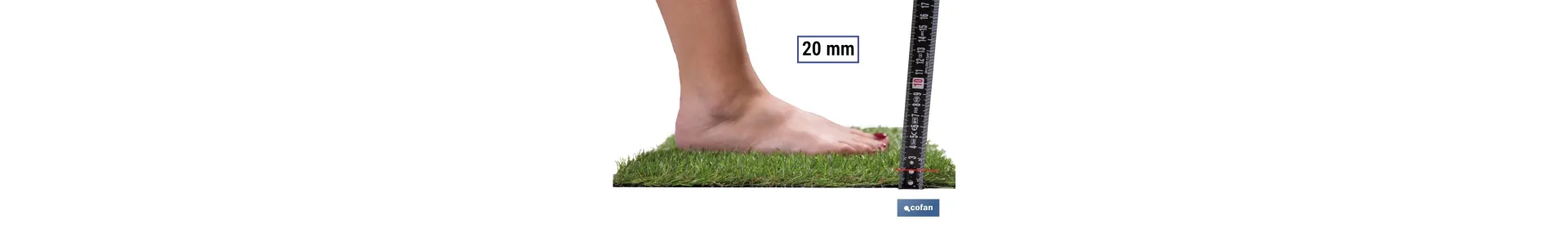 Césped artificial 20 mm para terraza y jardín | Modelo acolchado, confortable y resistente | Ideal para exteriores y piscinas
