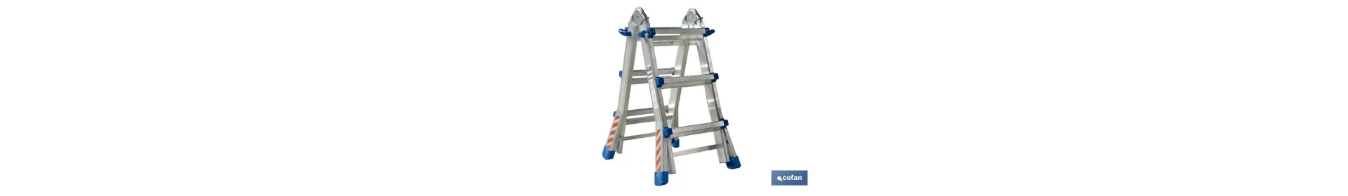 Escalera Plus Multiposición fabricada en Aluminio | Con diferentes medidas y peldaños | Normativa EN 131 y 150 kilos