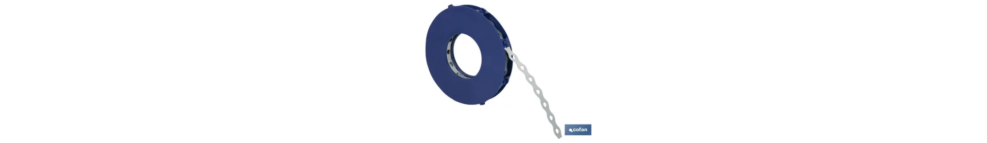 Rollo de Cinta Perforada de Acero Galvanizado | Medidas: 17 mm x 0,8 mm x 10 m
