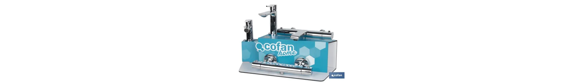 Kit de Grifería con Expositor para Grifos de Baño Modelo Matheson | Ideal para exponer grifos | Capacidad de 5 unidades