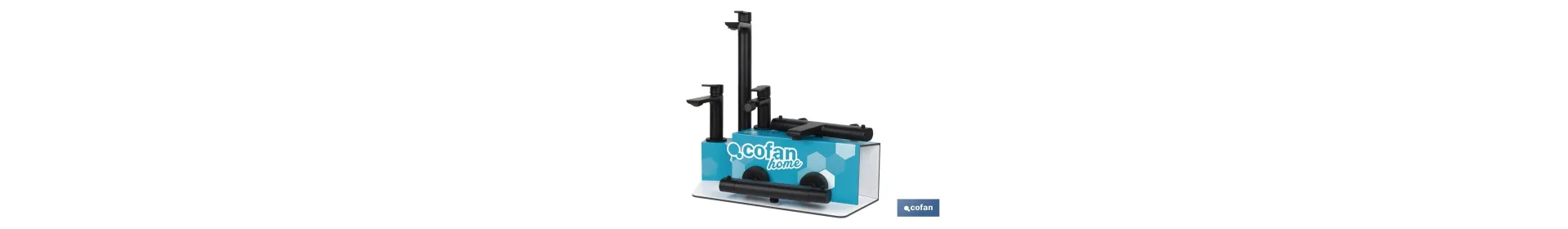 Kit de Grifería con Expositor para Grifos de Baño Modelo Kerch | Ideal para exponer grifos | Capacidad de 5 unidades