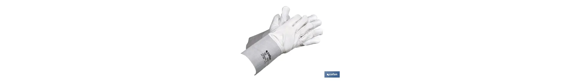 Guantes de vacuno con manguitos de 13 cm | Piel de serraje | Comodidad y protección | Ideales para agricultura y recolección