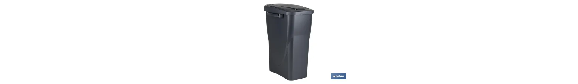 Cubo de basura gris para desechos en general | Tres medidas y capacidades diferentes