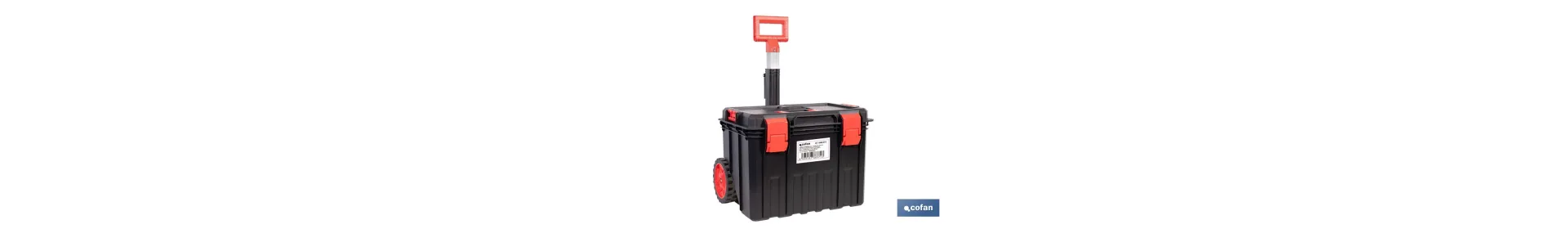 Caja de herramientas Heavy Duty | Con Asa Telescópica y 2 Ruedas | Medidas: 53 x 35,5 x 39 cm